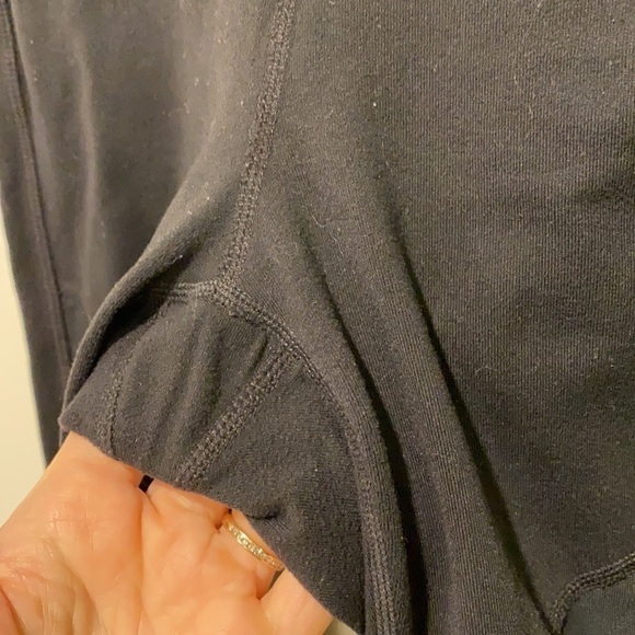 Athleta Black Crop Legging with Mesh Insets EUC - Picture 6 of 16